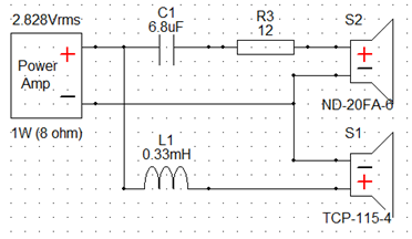 first order filter in parallel configuration